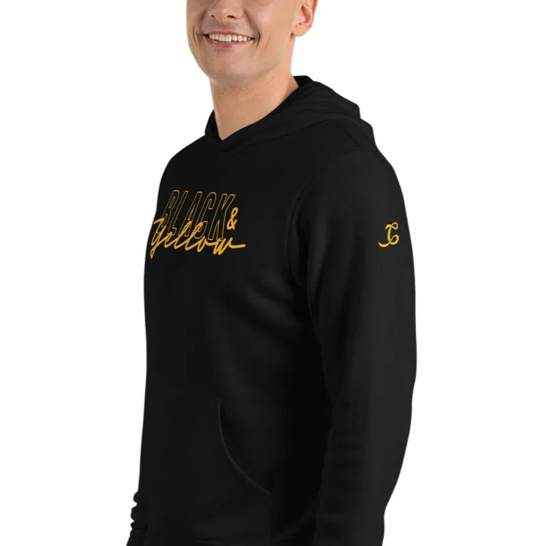 Midweight Hoodie – Black & Yellow